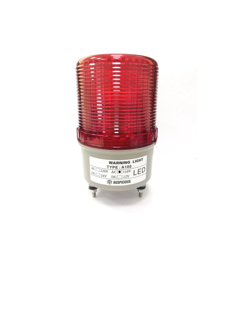 LED Rotating Beacon Light Red Color Screw Mount A100R Auspicious 220 VAC  - Image 2
