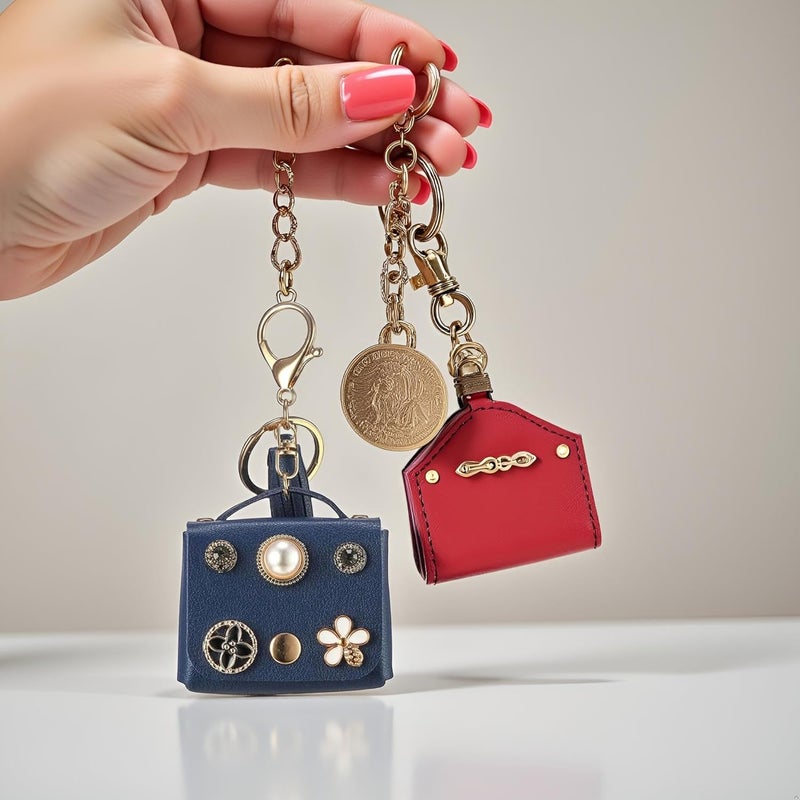 Lupro Mini Coin Purse Keychain – Cute Korean Aesthetic Travel Organizer for Girls, Women & Kids – Small Wallet with Key Ring, Gift Bag Charm for Handbags & Cars - Image 3
