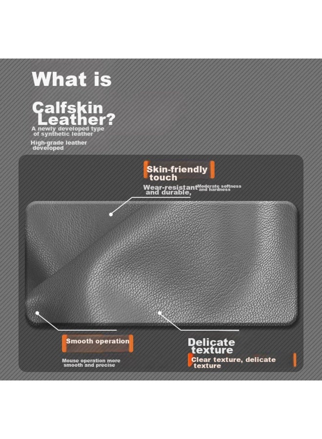 Lesailes Feidun Lesailes Carbon Fiber Texture Leather Mouse Pad Extra Large Size Office Computer Keyboard Waterproof Non-slip Home Desk Pad Black 1000*500*2mm - Image 4