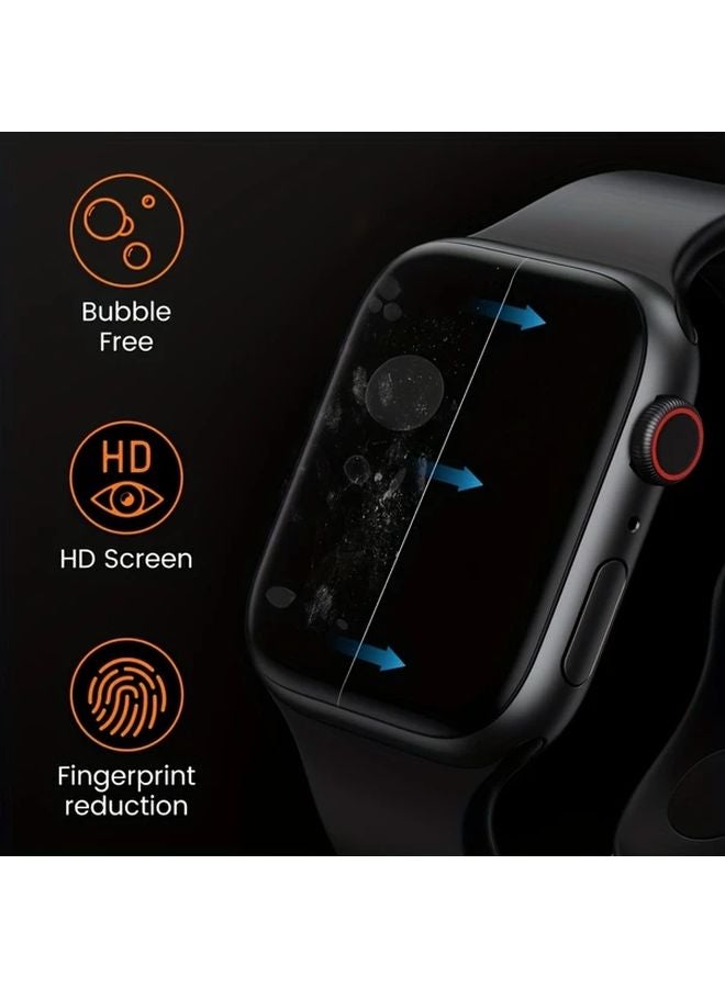 3 Pack Screen Protector For Apple Watch 4 5 6 SE 44mm Full Coverage Soft Film - Image 2