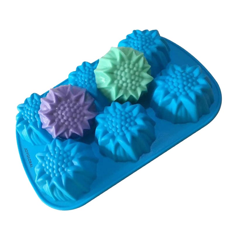 JoyGlobal 6 Cavity Sunflower Silicone All Purpose Mould Output Weight Approx 7580 Grams - Image 2