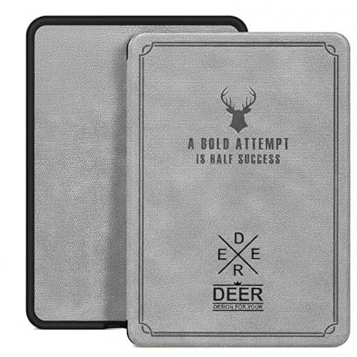 MOCA Kindle Paperwhite 12th Gen 7" (2024) & Kindle Colorsoft 7" (2025) Case – Leather, Slim Fit, Auto Sleep/Wake, Magnetic Closure, Durable, Lightweight (Grey) - Image 1