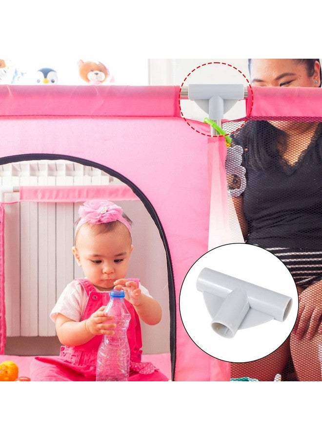 XIHIRCD 2pcs Baby Playpen Parts T-Shaped Joints, 3-Way Baby Playpen Replacement Parts T Connector 1in in Inner Diameter Baby Playpen Connectors Accessories for Baby Play Pen Yard - Image 4