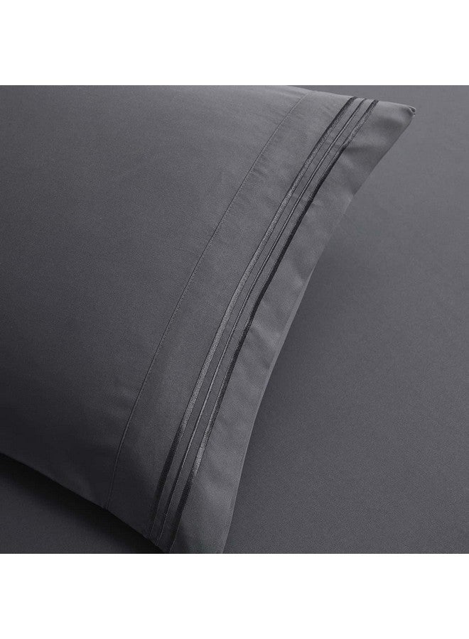 Clara Clark RV Queen Sheets, 6 Piece RV Sheets Set - Hotel Luxury Sheets for RV Bunks, Super Soft Bedding Sheets & Pillowcases, RV Short Queen Sheets, Charcoal Gray - Image 5