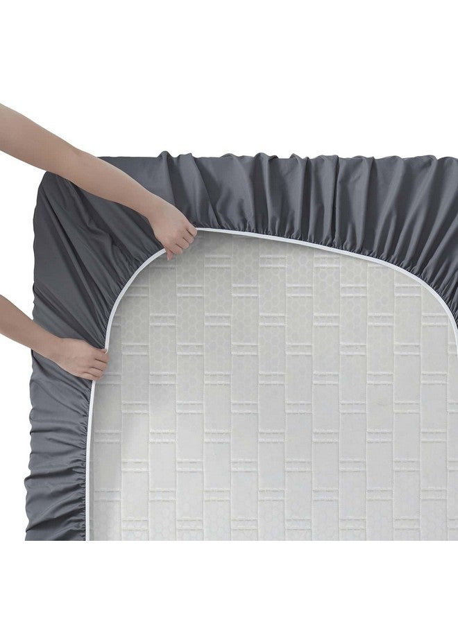 Clara Clark RV Queen Sheets, 6 Piece RV Sheets Set - Hotel Luxury Sheets for RV Bunks, Super Soft Bedding Sheets & Pillowcases, RV Short Queen Sheets, Charcoal Gray - Image 4