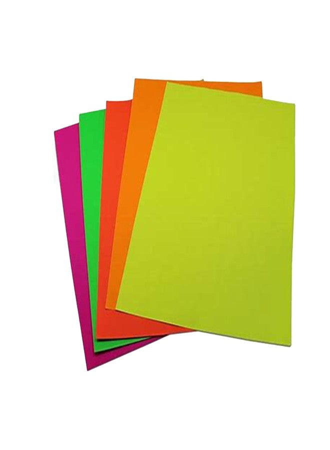 CANVASS Pack of 20 Bright A4 Size Multicolored Stiff Felt Sheet 1mm Thick for Craft (20cm*30cm) (Set of Fluorescents) - Image 1