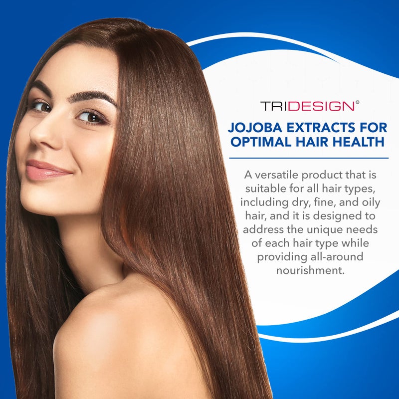 TRIDESIGN Moisturizing Shampoo â€“ Anti-Thinning, Growth & Thickening with Jojoba, Panthenol, Collagen, & Henna for Dry, Fine, Oily Hair â€“ 32 oz - Image 5