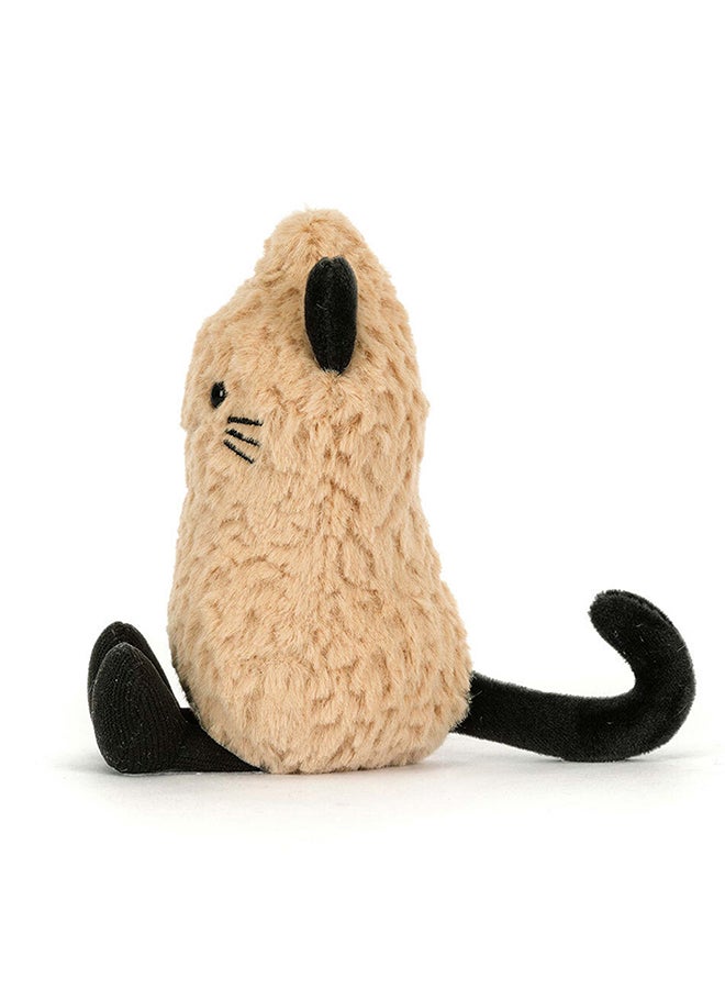 Jellycat زي قطة الفول السوداني من أميزيبلز 12 سم - لعبة فول سوداني ناعمة مع آذان وذيل قطة - Image 3