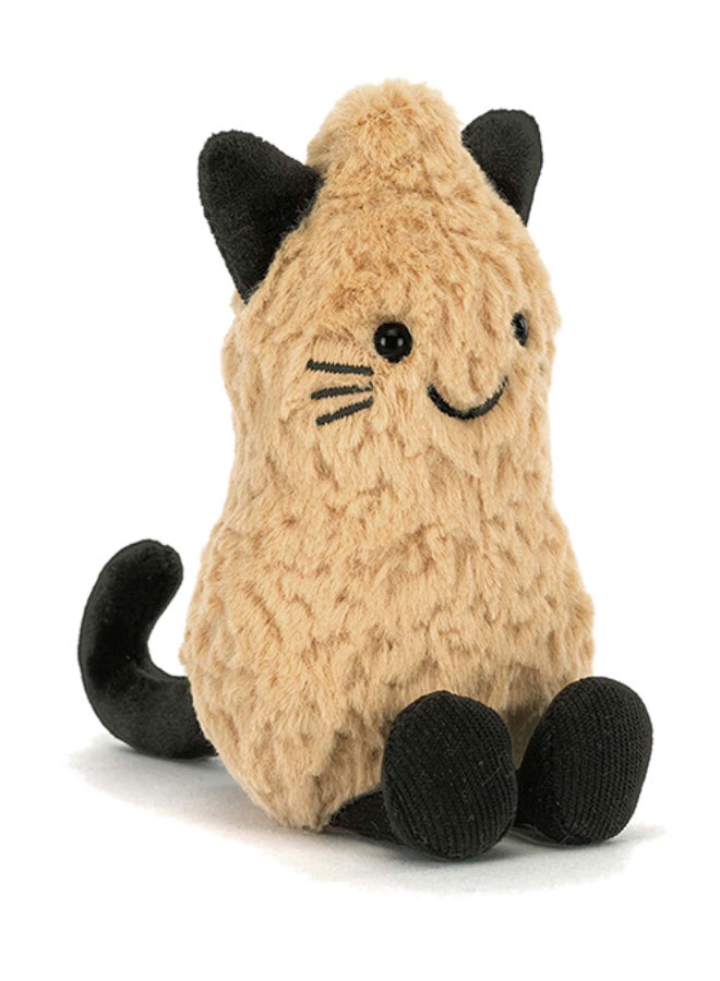 Jellycat Amuseables Peanut Cat Outfit 12cm – Soft Plush Peanut Toy with Cat Ears and Tail - Image 1
