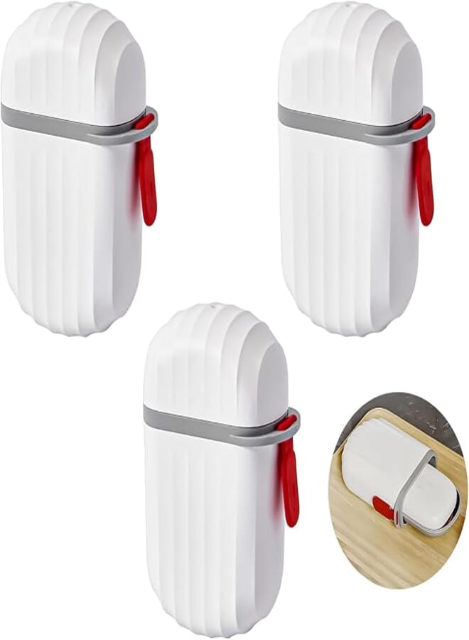 Oblivion Travel Soap Box 3 Pc- Double Layer Air Tight Holder with Secure Seal and Non Leak Design, Stylish and Pracatical Soap Holder for Multipurpose Uses Bathroom, Hiking, Travel and Camping