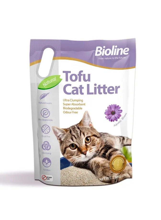 Bioline Tofu Cat Litter 7L - Aquatic Bloom Fragrance for Freshness & Comfort - Image 1