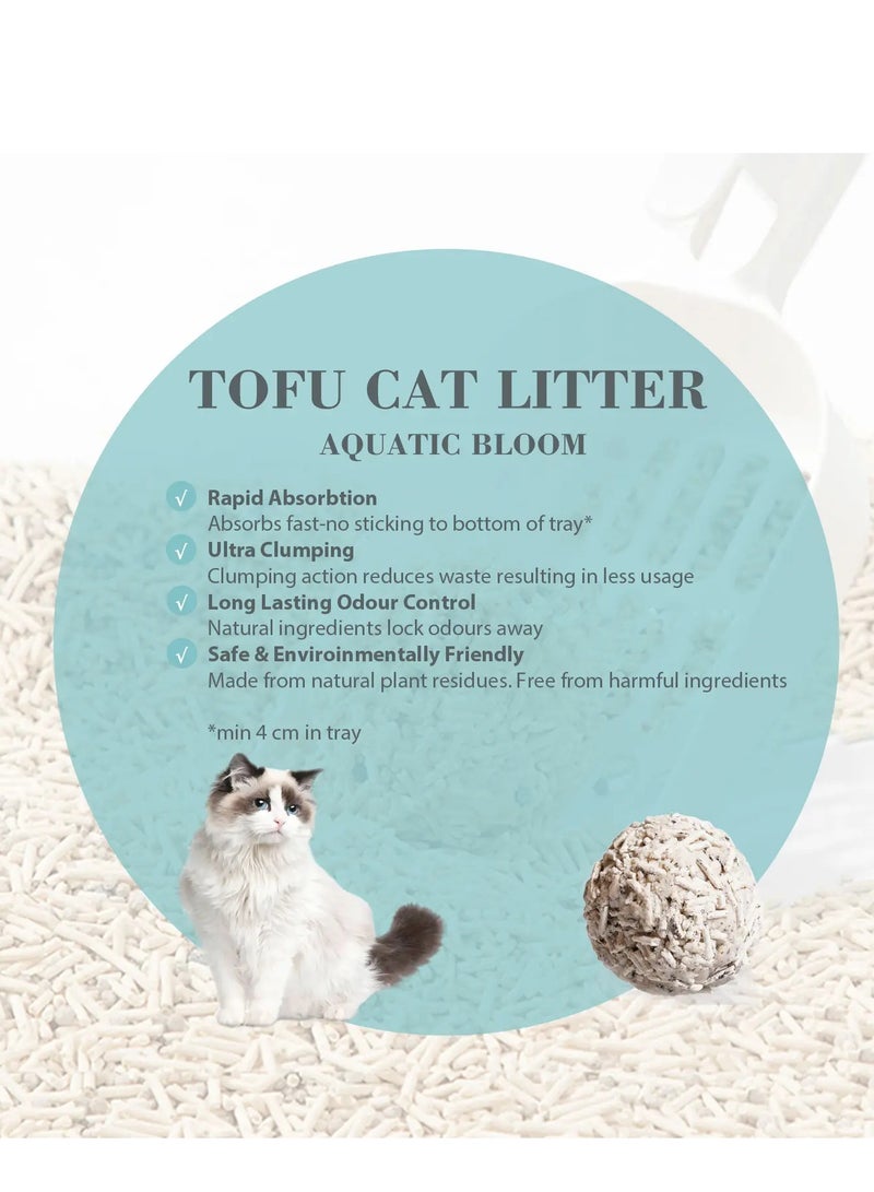 Bioline Tofu Cat Litter 7L - Aquatic Bloom Fragrance for Freshness & Comfort - Image 2