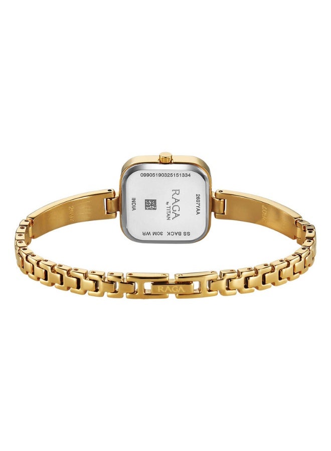 TITAN Raga Viva Women's Watch 2607YM01 – Champagne Dial, Gold-Tone Metal Strap - Image 5