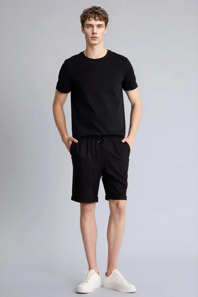 ديفاكتو Slim Fit Crew Neck Short Sleeve T-Shirt