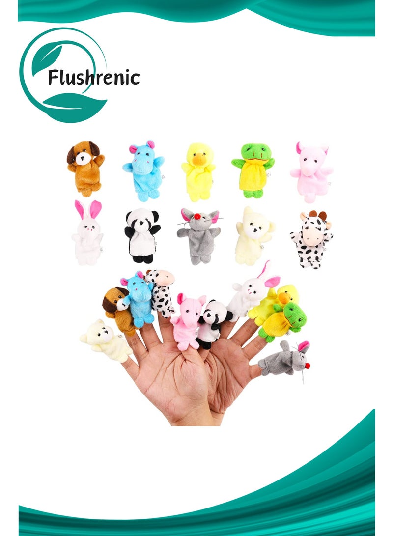 Flushrenic 10-piece finger puppet set - Soft plush animal finger puppet toys, mini plush toys suitable for boys and girls, for performances, playtime, and school party gifts. - Image 1
