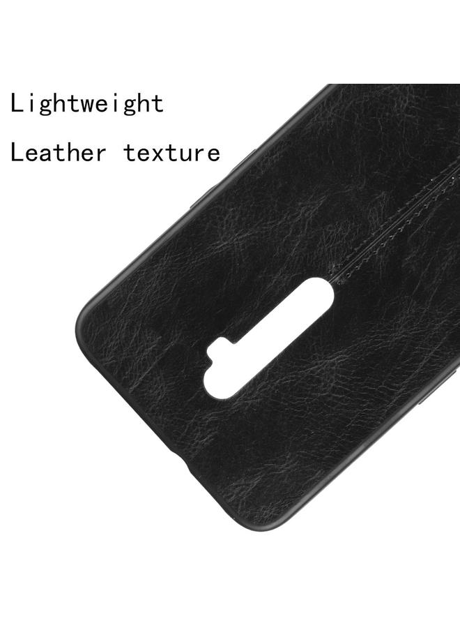 اس-توب جراب لهاتف Oppo Reno 10x Zoom مقاوم للصدمات بنمط جلد البقر المخيط من مادة PC + PU + TPU - Image 4