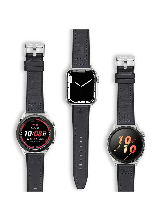 Timberland Universal Replacement Leather Strap For Men And Women Compatible With Apple-Watch Series 3-9, SE, Ultra, Ultra 2 (42-44-45-50), Samsung, Huawei Or Quartz Watch With Lug Width Of 22mm
