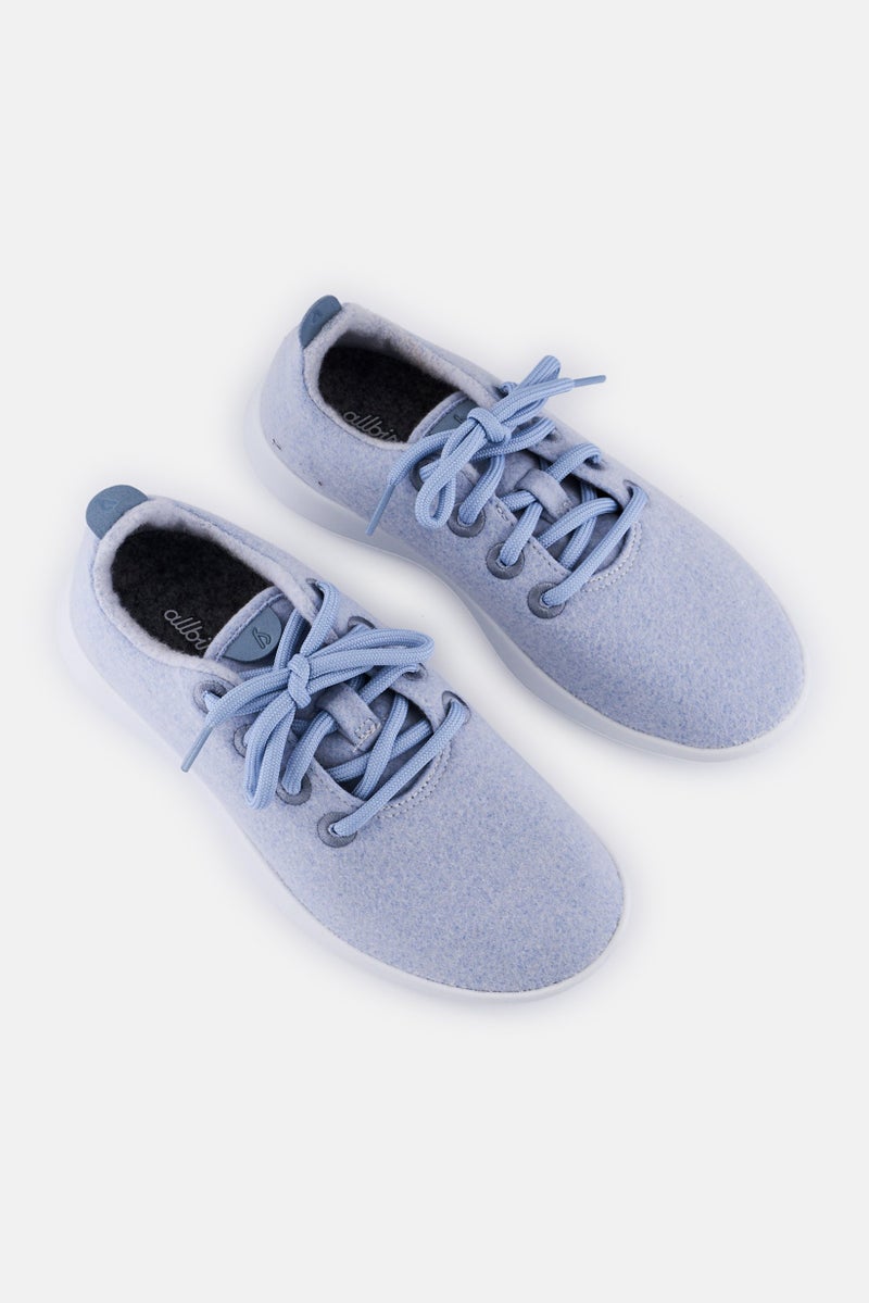 Allbirds Women Wide Lace Up Casual Shoes, Light Blue - Image 4