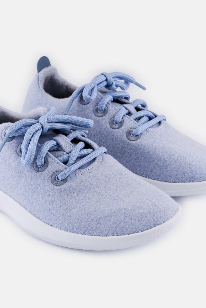 Allbirds Women Wide Lace Up Casual Shoes, Light Blue - Image 3