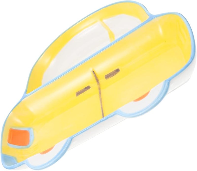 Ceramic Car Shaped Food Dish For Kids Easy To Clean Lightweight Party Meal Holder - Image 1