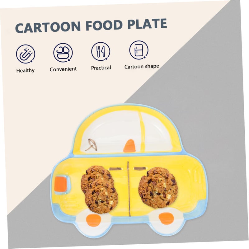Ceramic Car Shaped Food Dish For Kids Easy To Clean Lightweight Party Meal Holder - Image 5