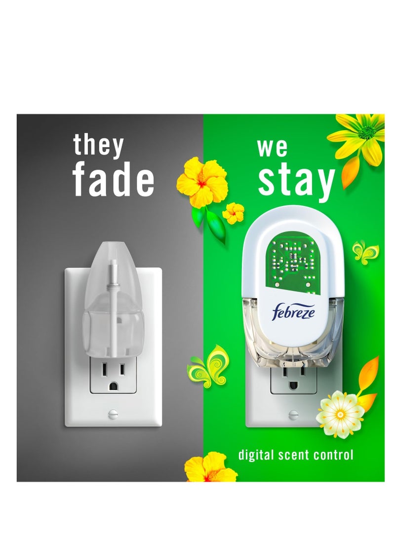 febreze Febreze Plug In Air Fresheners For Home, Air Freshener Plug In, Gain Scent, Odor Fighter for Strong Odors, 1 Warmer + 2 Oil Refills  - Image 2