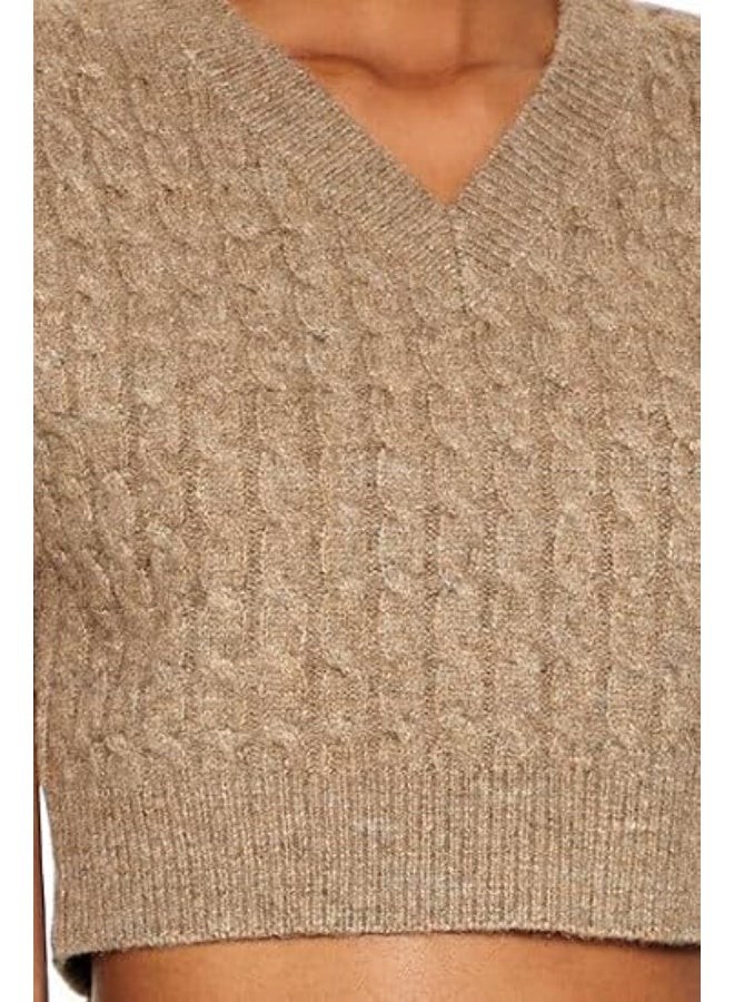 FOREVER 21 Cropped Cable Knit Sweater Vest - Image 3