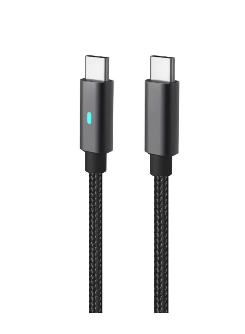 G-Power GP-C47 USB-C to USB-C (65W) Braided cable, Support Apple iPhone 17/16 /15 Series, iPad Pro, USB-C MacBook, Samsung Galaxy, Pixel and Tablets, 1M - Black - Image 1