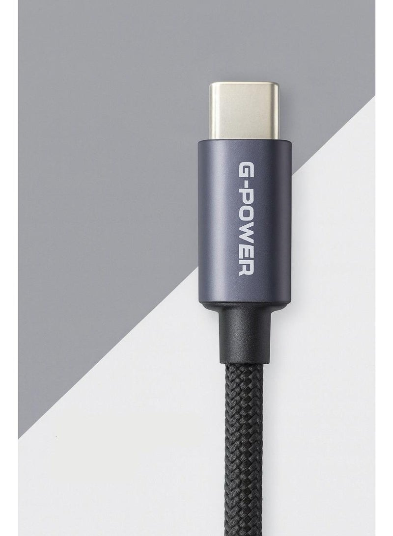 G-Power GP-C47 USB-C to USB-C (65W) Braided cable, Support Apple iPhone 17/16 /15 Series, iPad Pro, USB-C MacBook, Samsung Galaxy, Pixel and Tablets, 1M - Black - Image 5