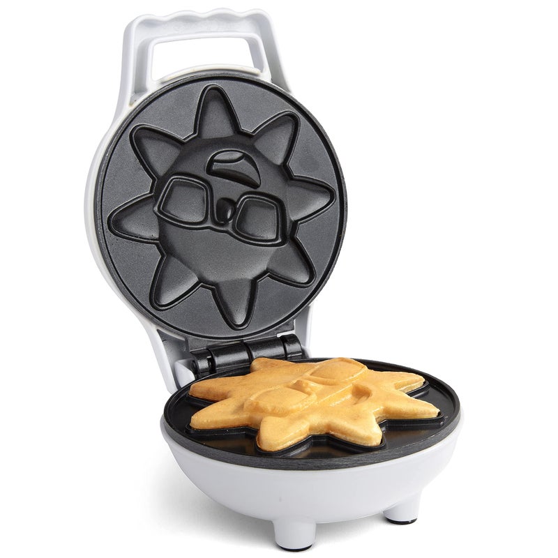 CucinaPro Rise & Shine Mini Sun Waffle Maker - Personal-Sized 4" Sunshine Smile Individual Waffles for Kids, Adults- Cute Non-Stick Electric Waffler Iron- Back to School Morning Breakfast or Fun Holiday Gift  - Image 5