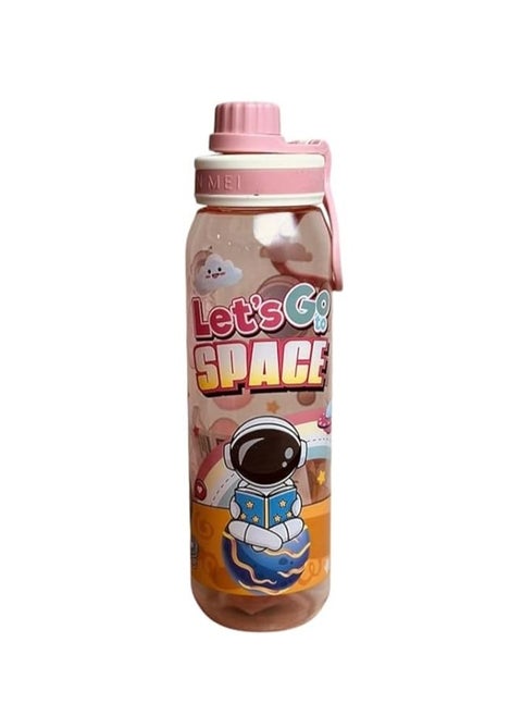 800ml Astronaut-Themed Portable Water Bottle with Carry Handle - BPA-Free, Lightweight Plastic, Ideal for Outdoor Sports & Fitness Enthusiasts