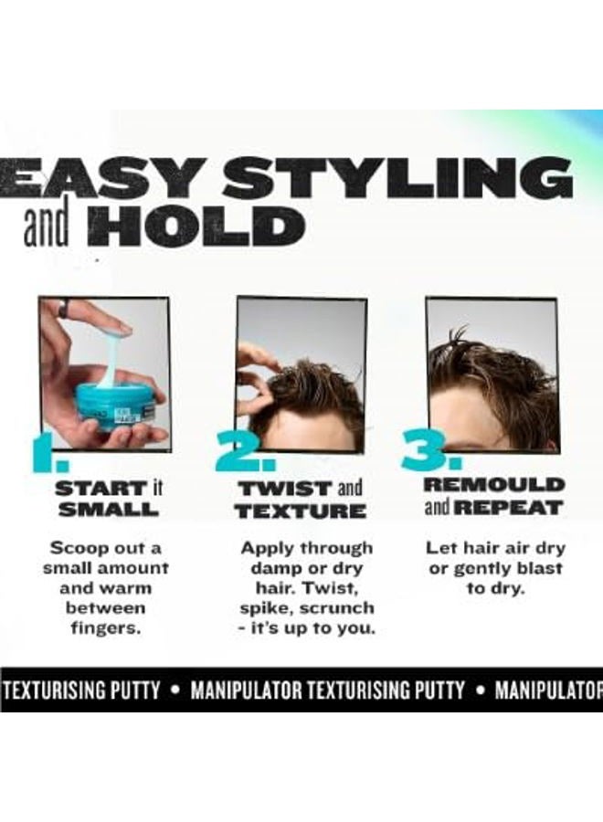 BED HEAD TIGI Bed Head Manipulator Texturizing Putty - Premium Hair Putty for Men & Women - Incredible Texture & Style - For Styling Short to Medium Hair - Finish on Wet or Dry Hair, 2 Pack - Image 4