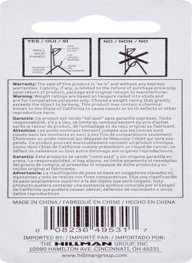 Hillman 122196 Brass Professional Picture Hangers (75lb) 2 Pack - Image 4