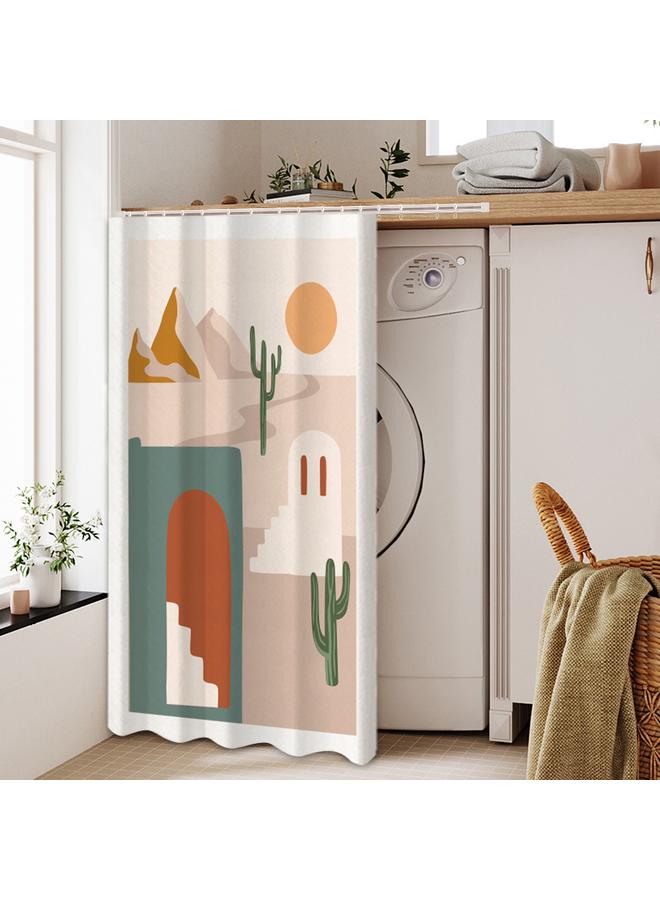 Bluejw Ins Shelter Curtain Velcro Dust-proof Self-adhesive Kitchen Cabinet Shelter Curtain Mirror Ugly-covering Curtain Cabinet Curtain Punch-free Half Door Curtain - Image 1