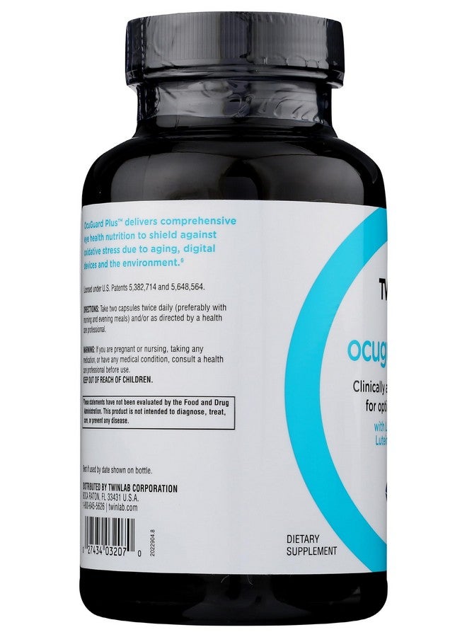 Twinlab توين لاب أوكيوغارد بلس - مكمل غذائي للعين مع الزنك، فيتامين أ، ج، د - 120 كبسولة نباتية - Image 4