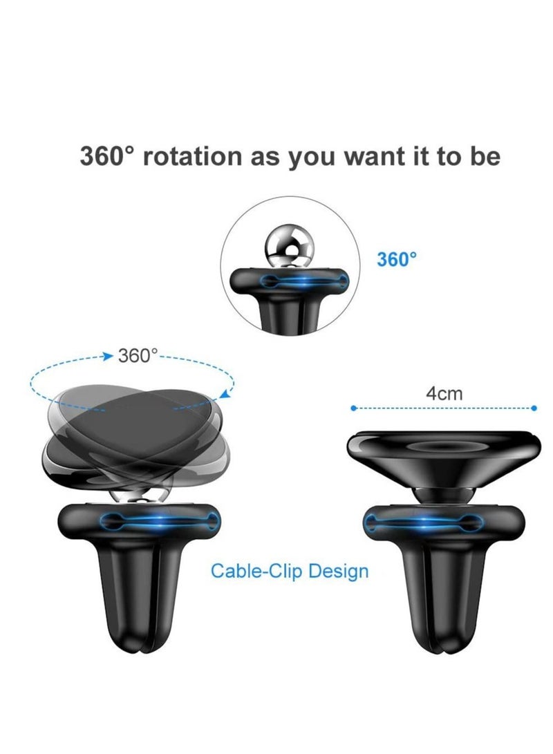 Captaintech Magnetic Phone Car Mount Holder 1 Pack - Car Air Vent Magnet Cell Phone Holder for Car Strong N52 Magnetic Car Phone Mount with 4 Pcs Metal Plate Compatible for iPhone 12 Pro 11 Samsung Google LG - Image 3