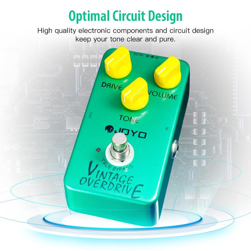 JOYO Vintage Overdrive Pedal Classic Tone for Electric Guitar Effect - True Bypass (JF-01) - Image 3