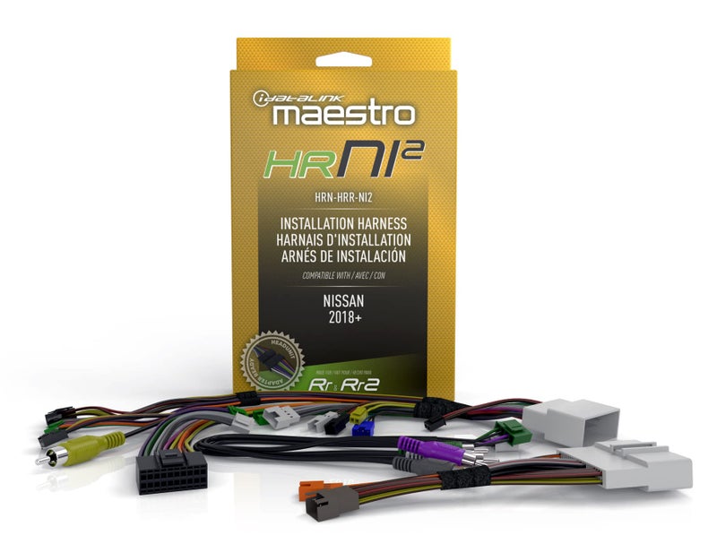 Idatalink Maestro HRNHRRNI2 Plug and Play Harness for Compatible Nissan Vehicles 2018 ADSMRR or ADSMRR2 Module Required