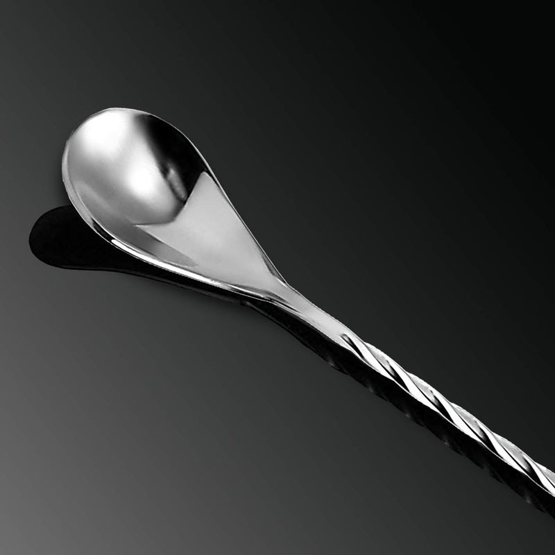 YOTIPP 2-Pack 12 Inches Stainless Steel Bartender Mixing Spoon Cocktail Stirrers, Spiral Pattern Bar Spoon Stirring Spoon with Long Handle - Image 2