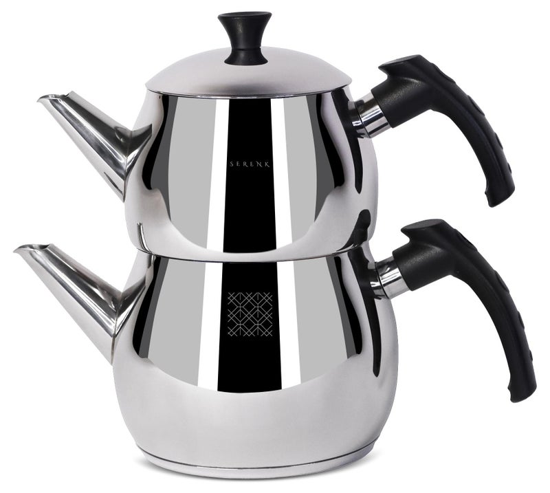 سيرينك إبريق شاي تركي تقليدي من الفولاذ المقاوم للصدأ - Image 1