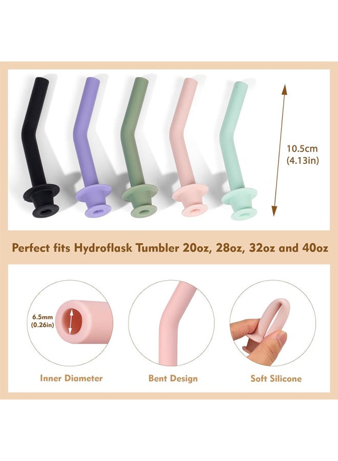 Cross-border Hydro Flask Water Cup Silicone Bite Valve Straw Replacement Piece Suitable For 20-40 Oz Straw Accessories-Color:Purple-Specifications:Elbow  - Image 4