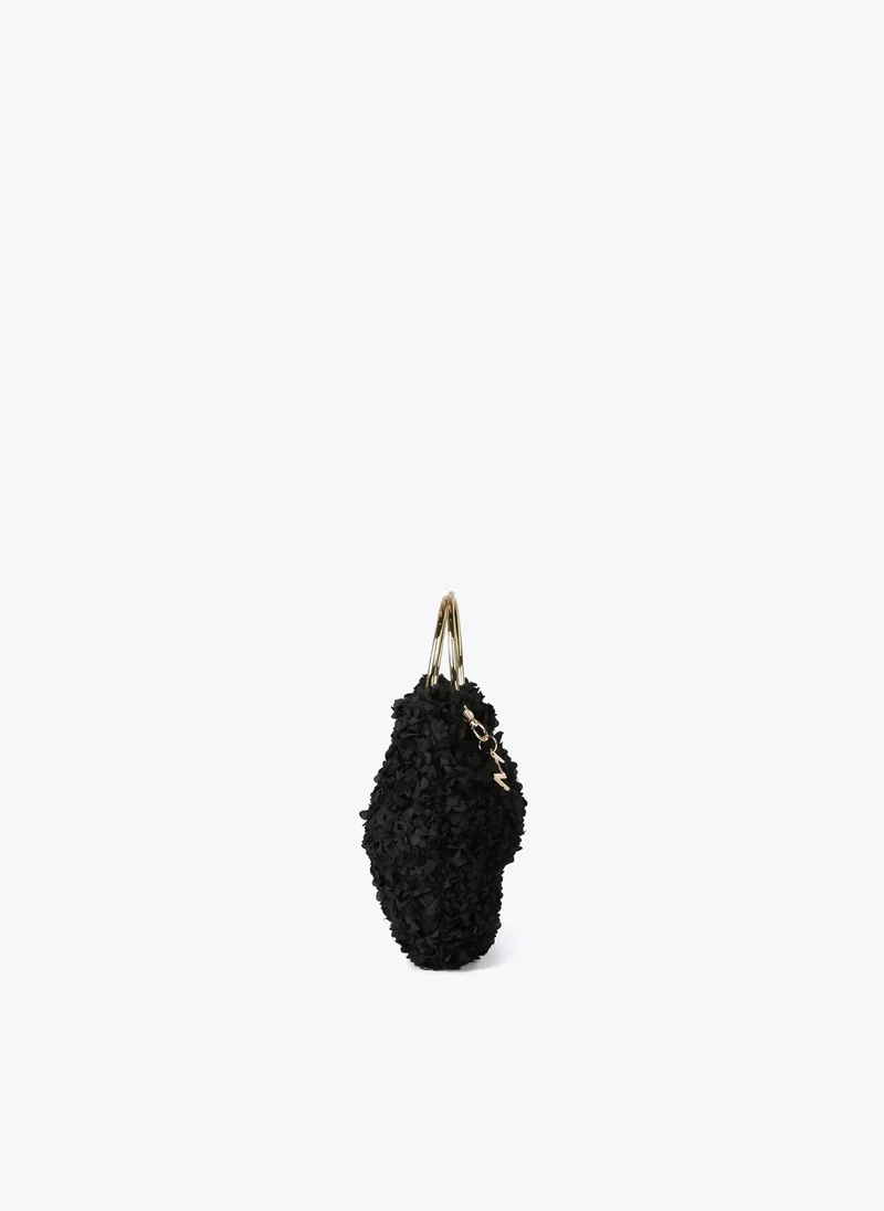 Lola Casademunt Mini floral fabric bag with metal handles