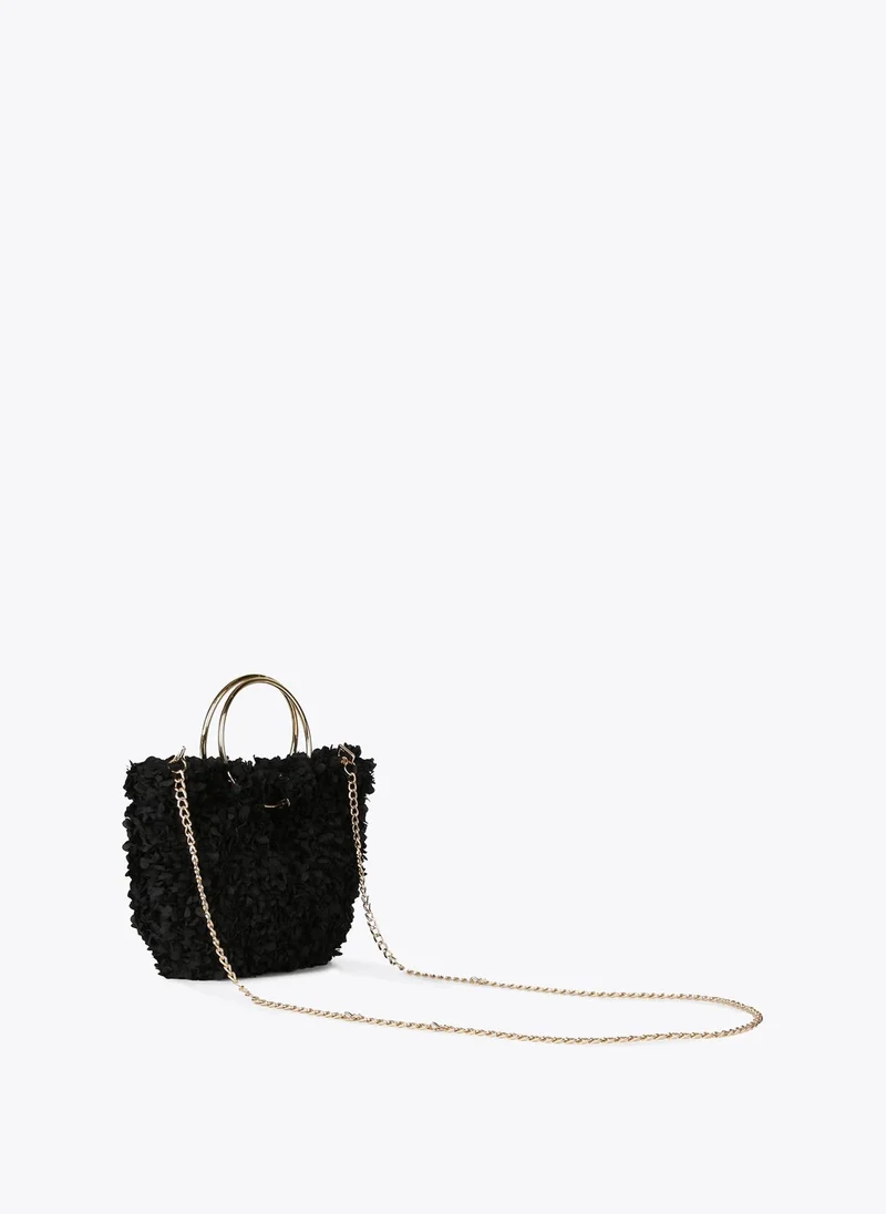 Lola Casademunt Mini floral fabric bag with metal handles