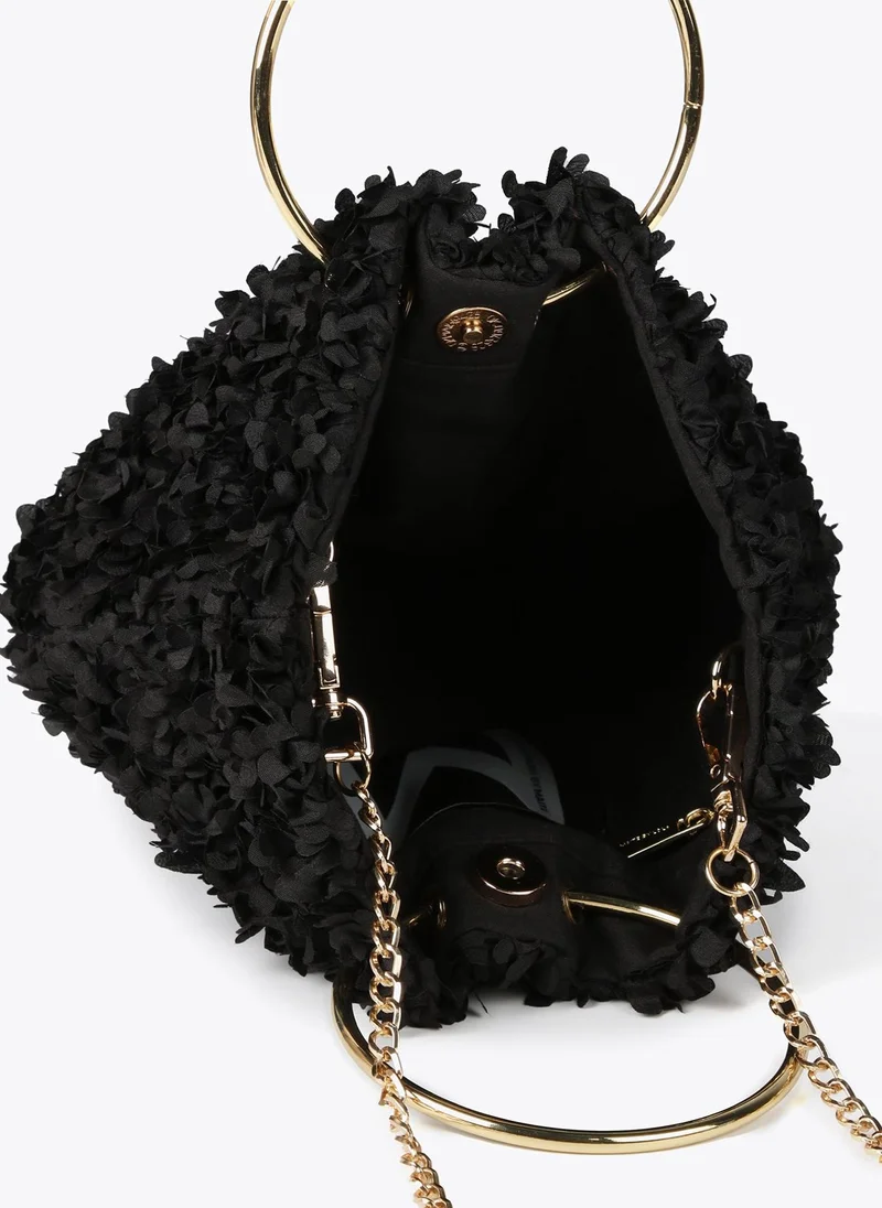 Lola Casademunt Mini floral fabric bag with metal handles