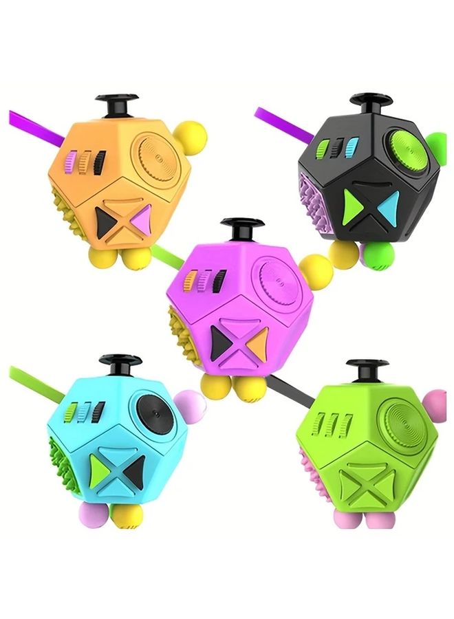 12 Sided Multifunctional Fidget Spinner Stress Relief Handheld Sensory Toy Creative Desk Anti Anxiety Fidget Toy Durable ABS Plastic Assorted Colors Fresh Purple - Image 3