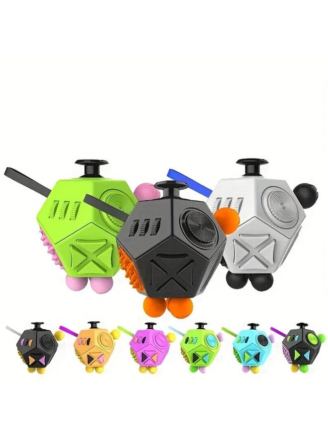 12 Sided Multifunctional Fidget Spinner Stress Relief Handheld Sensory Toy Creative Desk Anti Anxiety Fidget Toy Durable ABS Plastic Assorted Colors Fresh Purple - Image 5