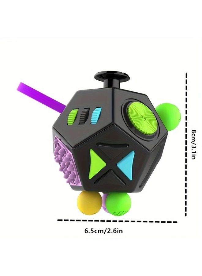 12 Sided Multifunctional Fidget Spinner Stress Relief Handheld Sensory Toy Creative Desk Anti Anxiety Fidget Toy Durable ABS Plastic Assorted Colors Fresh Purple - Image 2