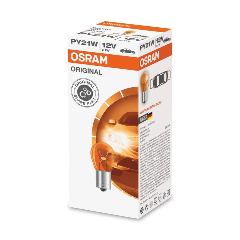 OSRAM NEVERLAND 10 x Osram 581 PY21W BAU15S Amber Indicator Light Bulb 12v 21w 7507