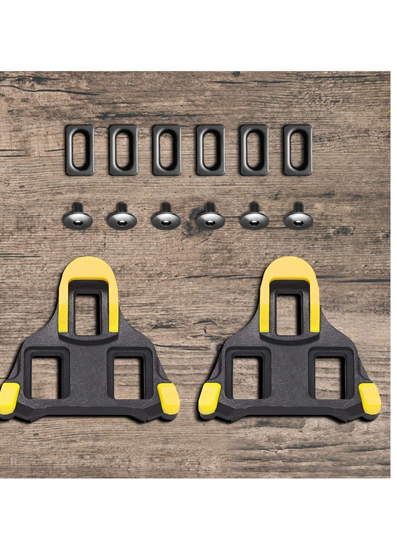 SPD Road Bike Cleats for Shimano Speed-SL SM-SH10 SH11 SH12 Cleats- Indoor Outdoor Peleton Spin Cycling Pedals Cleat & Bicycle Clips Set