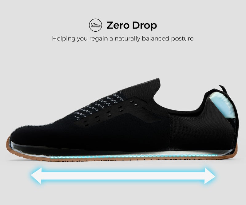 AIRHAS Men's Barefoot Shoes Zero Drop Anatomical Toe Box Minimalist Sneakers for Gym Workout Walking (Black/Gum,10.5) - Image 2